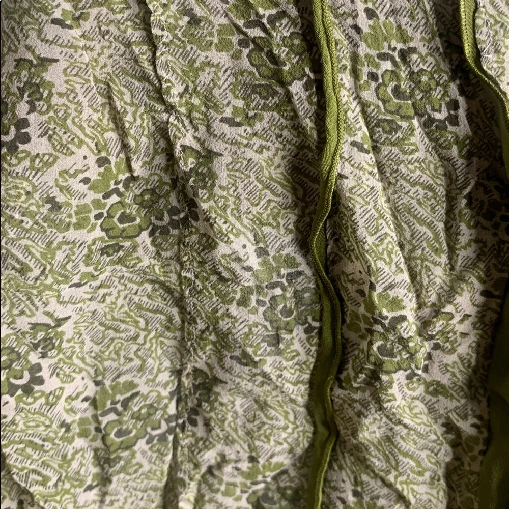Y2K vintage Ann Taylor sheer Olive Lace Sleeveless whimsical feminine dainty top - Picture 7 of 7